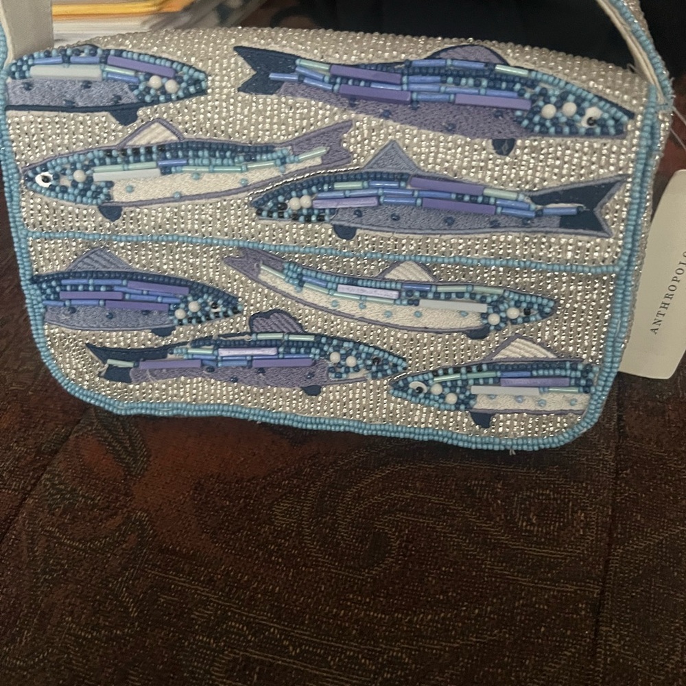 Anthropologie sardine beaded bag - Picture 2 of 3